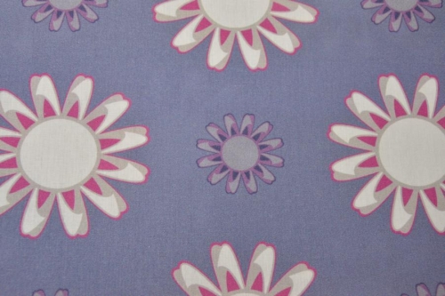 Baumwolle | KIM Blüten Blumen | lila beere grau